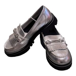 7 • Old Navy • Faux Leather Silver Tassel Chunky Loafer